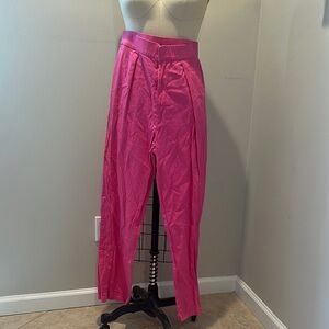 Vibrant Pink High-Waisted Pants